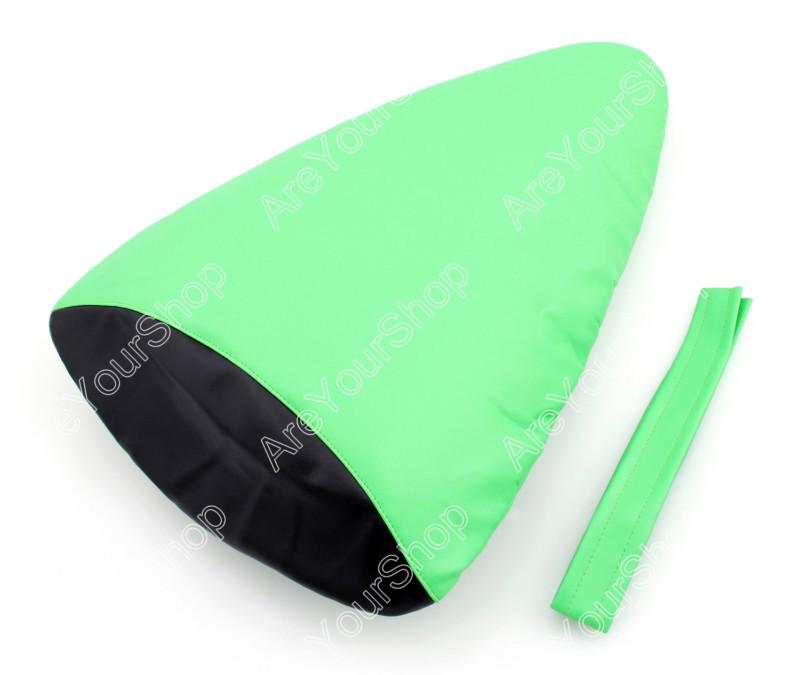 Passenger rear pu leather seat cowl cover pillon kawasaki zx6r 2007-2008 green