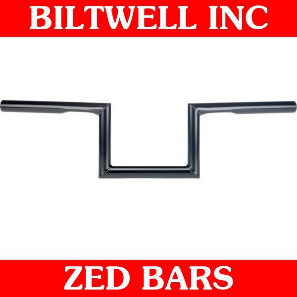 Biltwell inc. black dimpled zed handlebars z-bars bobber harley sportster