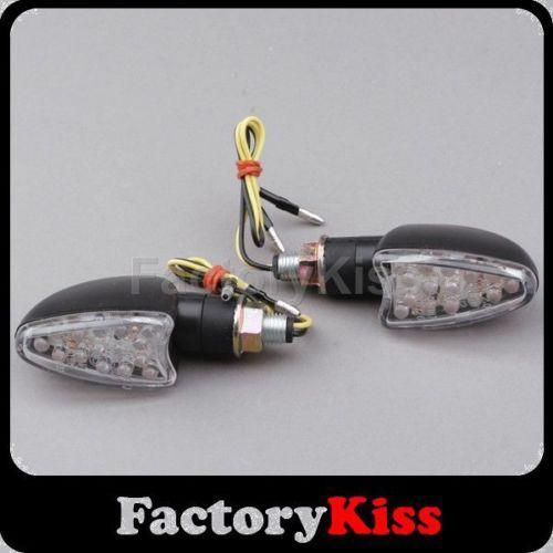 Gau new led turn signal light for kawasaki zx 10r 12r zzr 600 black