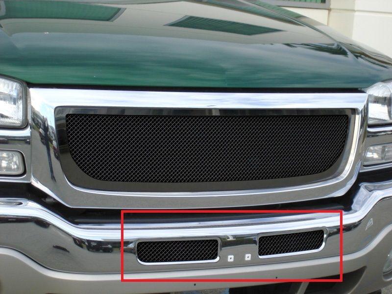 T-rex 03-06 gmc sierra(except c3) upper class bumper mesh grille - all black