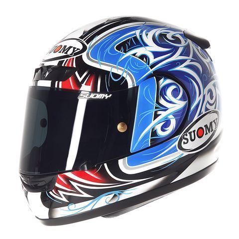 Suomy apex tornado blue/red full face helmet