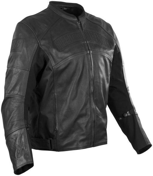 Speed & strength mens seven sins leather/textile jacket stealth medium m