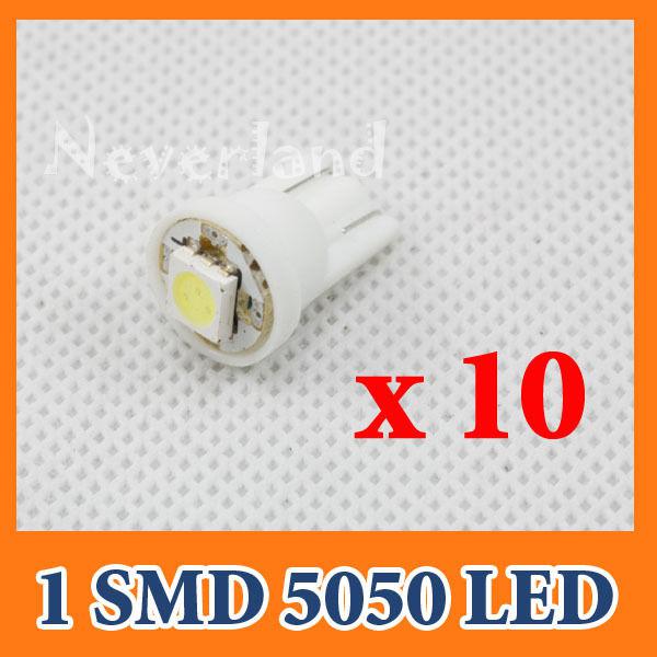 10x t10 168 194 1 led 5050-smd wedge side turn signal light lamp bulb white new