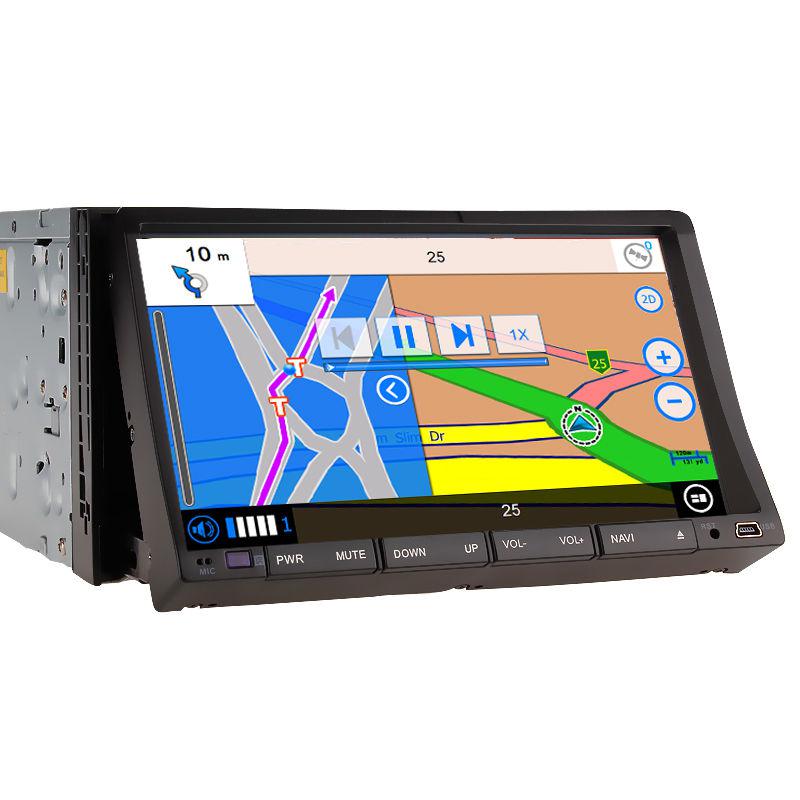 7" double din car gps dvd player touch screen navi deck