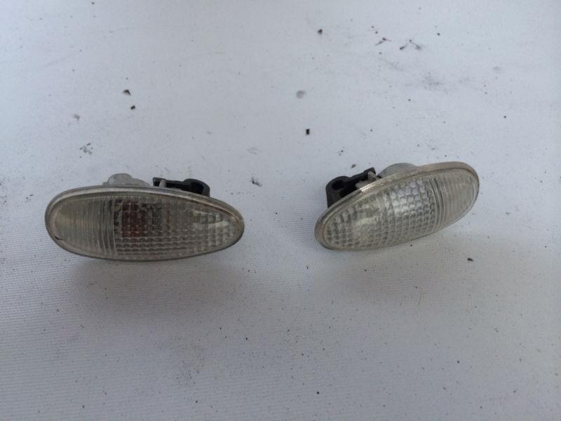 03-06 lancer evo evolution 8 9 oem side marker lights pair clear fender lamps