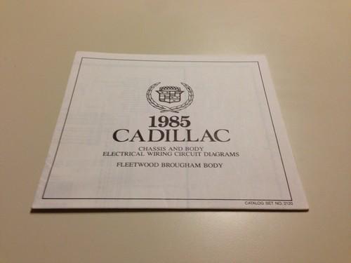 1985 cadillac fleetwood body electrical chassis wiring diagrams factory oem gm
