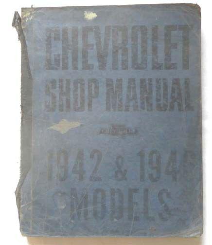 1942 1946 chevrolet car shop repair manual all models original