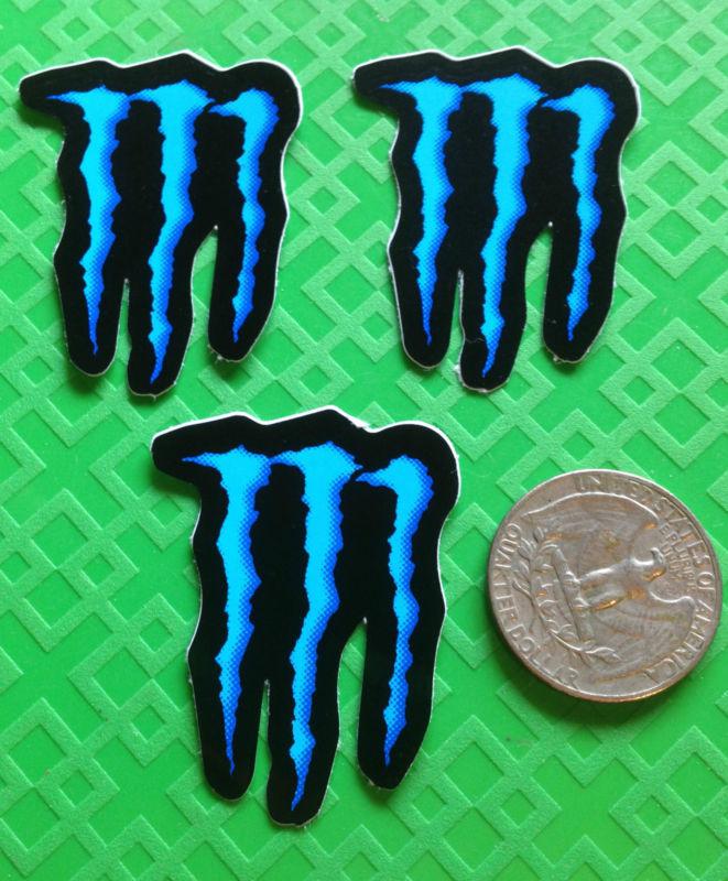 3 stickers monsters racing atv motorcycle honda suzuki yamaha ktm hrc yz450r s75