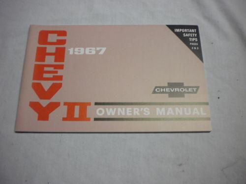 67 chevy ii nova owners manual