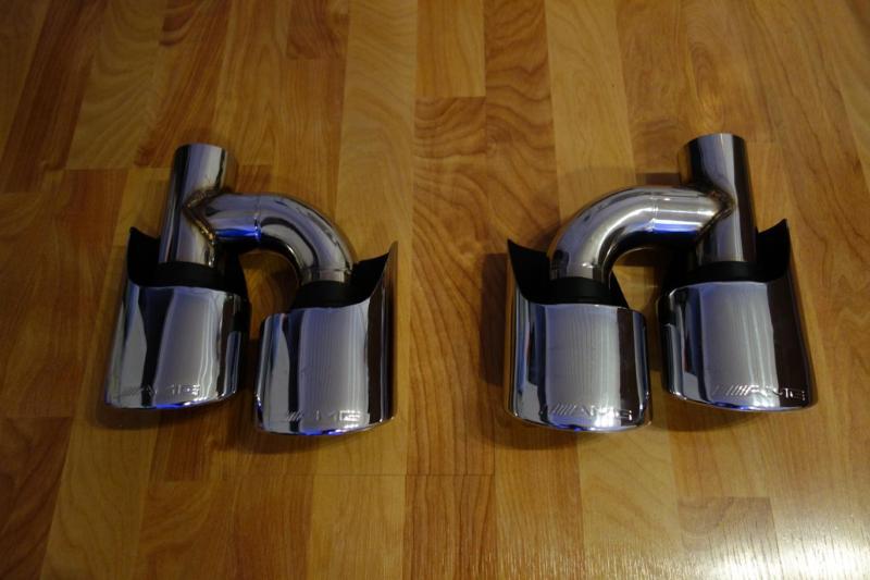 Mercedes benz s e cls w212 w221 c219 c207 c63 style quad exhaust tips amg 