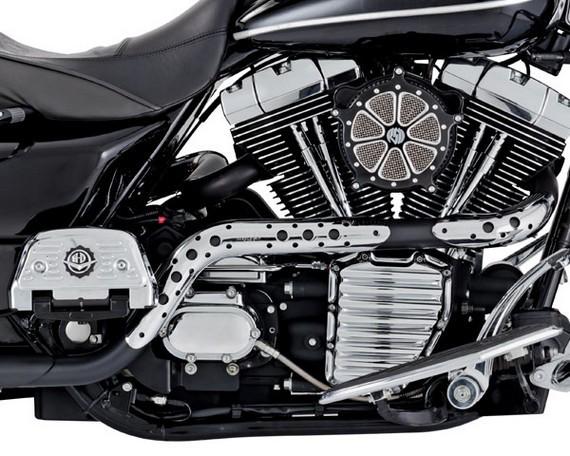 Vance & hines rsd tracker head pipes black for harley fl 07-08