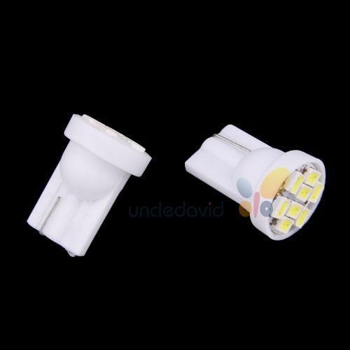 10x white 8 smd1210 led t10 168 194 car interior license plate light lamp bulb