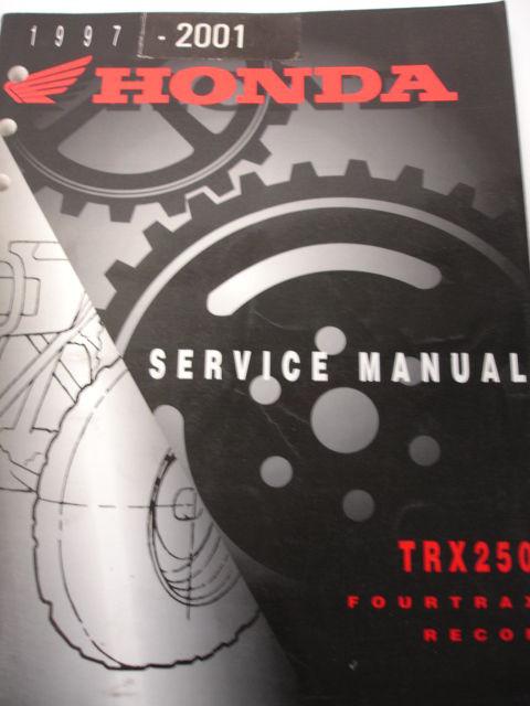 Honda trx250 1997-2001 recon service manual