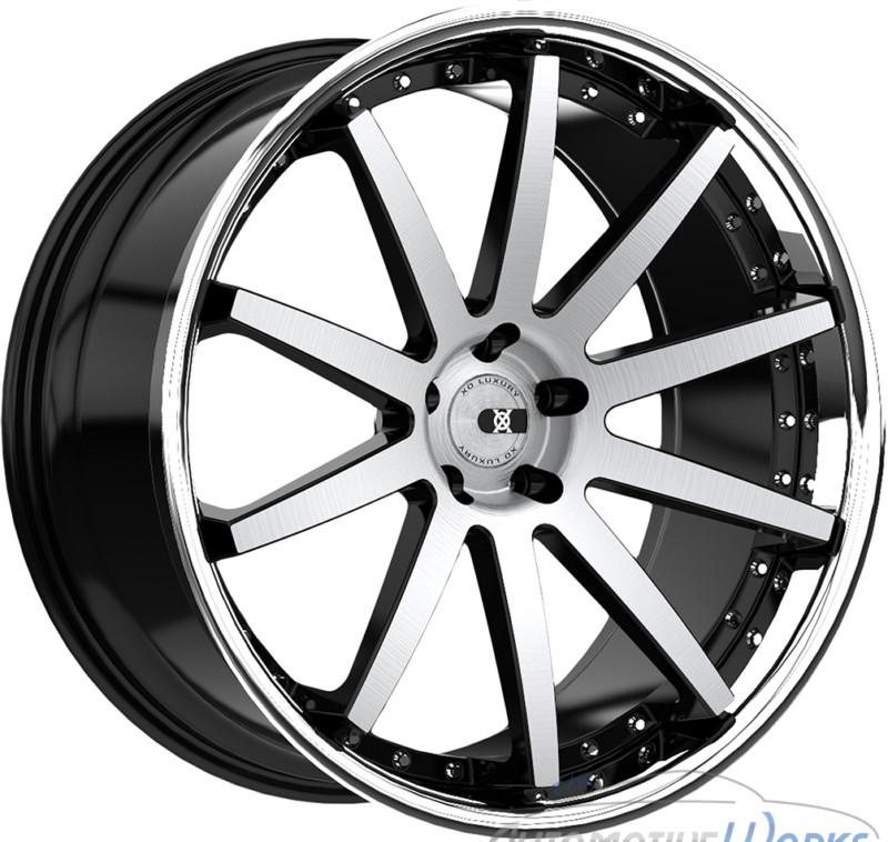 20x8.5 xo paris 5x120 +30mm matte black machined rims wheels inch 20"