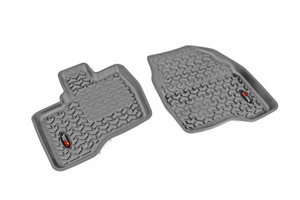 Rugged ridge all terrain front floor liners mats grey 2011-2014 ford explorer 