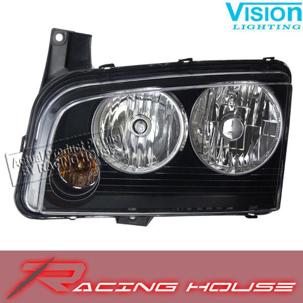 L/h headlight driver side lamp kit unit replacement 2007-2010 dodge charger