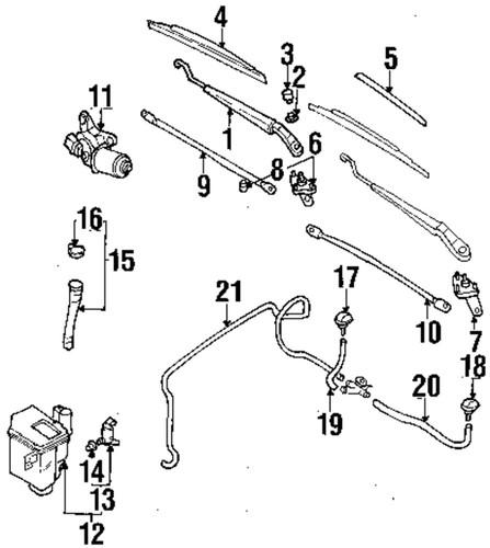 Nissan oem 289339e000 wiper & washer-windshield-washer nozzle