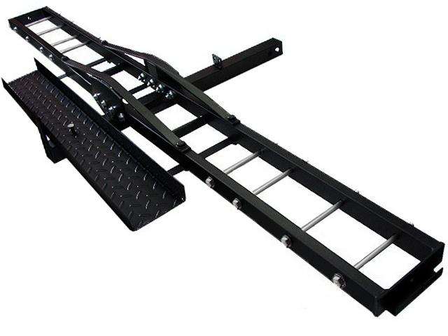 Heavy duty motorcycle dirtbike scooter carrier trailer hitch hauler loading ramp