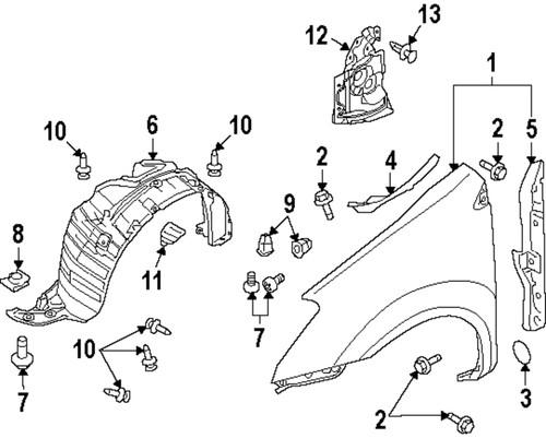 Nissan oem f3113jm0ma fender