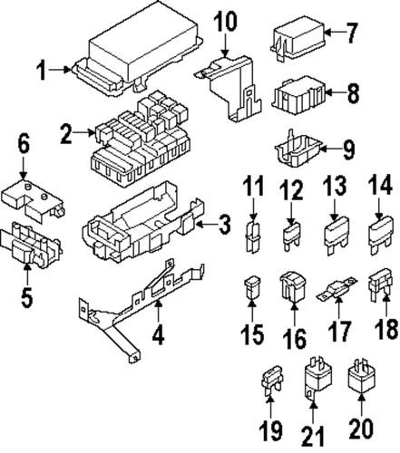 Ford oem yl8z10c912aa fuse & relay-diode