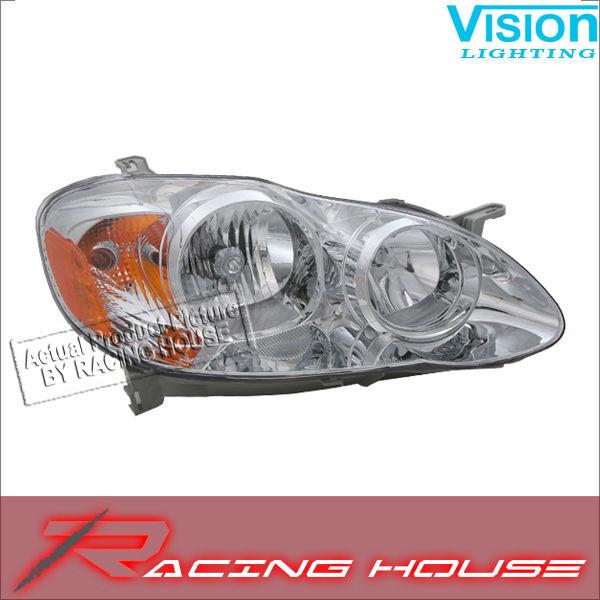 Right passenger side headlight kit unit 2005-2008 toyota corolla ce le