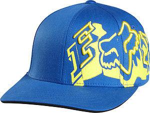 Fox racing unruler toddler kids flexfit hat blue/yellow one size