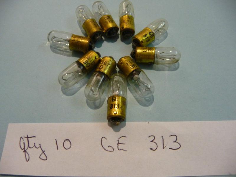 313 general electric miniature bayonet light bulb (10 bulbs) nos aircraft