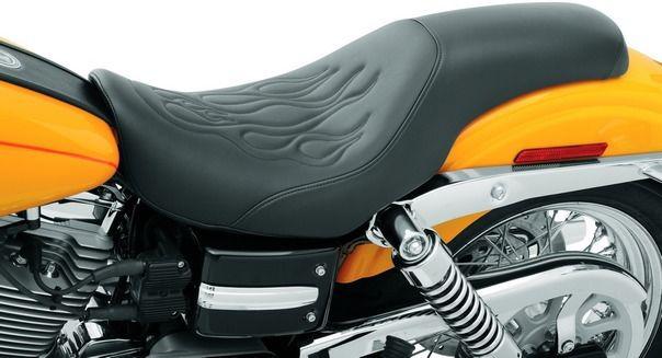 Saddlemen profiler seat tattoo flame for harley davidson fxd 06-10