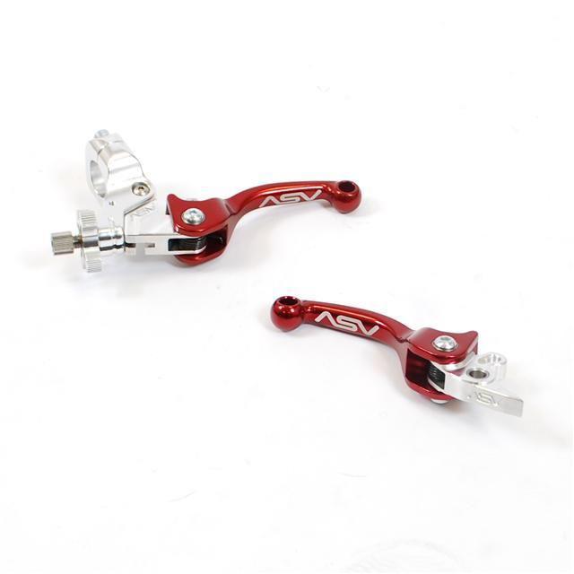 Asv f3 red brake clutch levers pit bike unbreakable