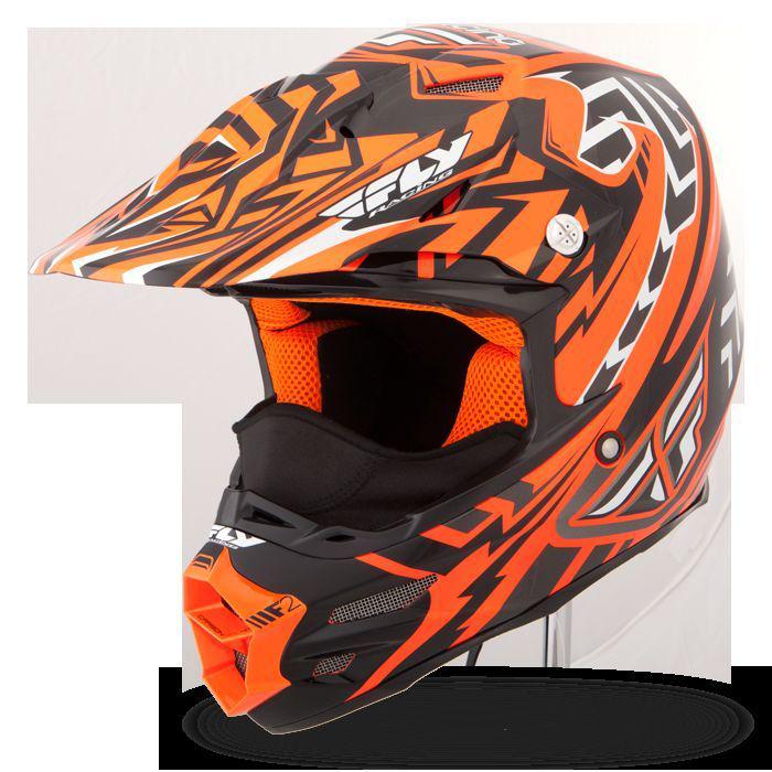 Size xxl fly racing f2 carbon pro snowmobile helmet orange black snocross atv 2x