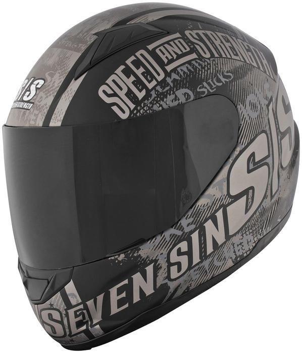 Speed and strength ss1500 seven sins helmet black xs/x-small