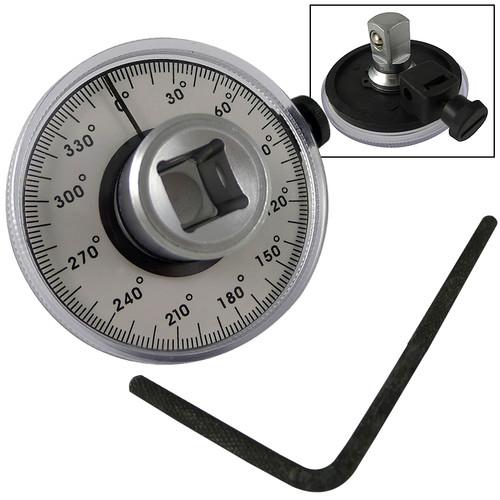 1/2" dr torque angle gauge calibrated 360° rotation scale gauge meter automotive