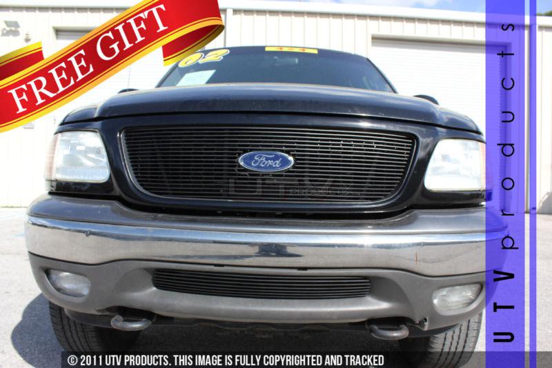 1999 - 2003 ford f150 upper & bumper 2pc combo billet grille blk 99 00 01 02 03 