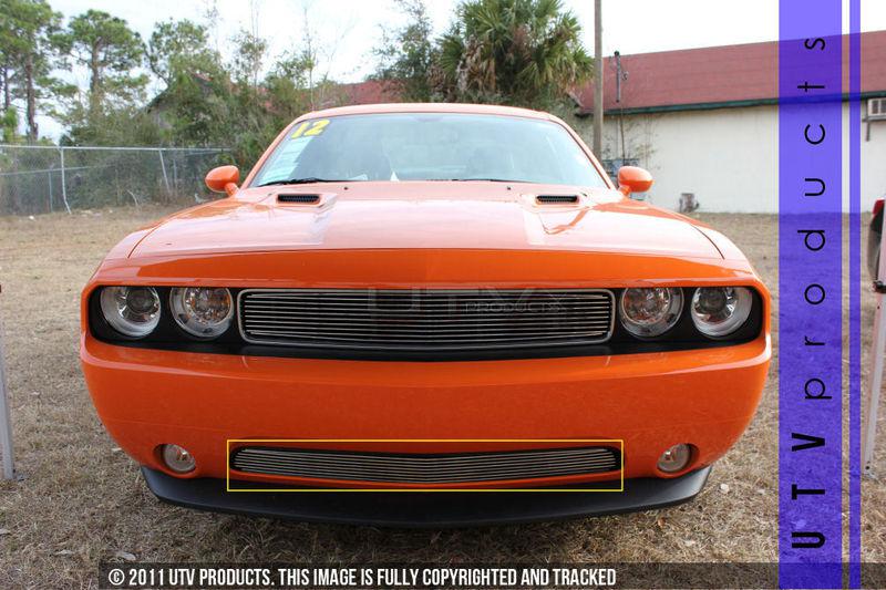 2011 - 2013 dodge challenger 1pc bumper chrome billet grille kit custom 11 12 13