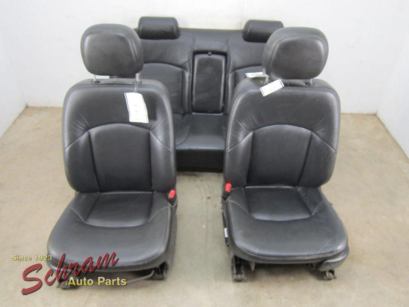 Buick lacrosse 05-09 black leather front rear seats set oem black