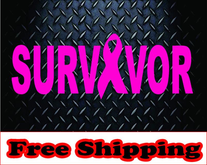 Survivor w/ribbon * vinyl decals sticker cancer mom car window family 