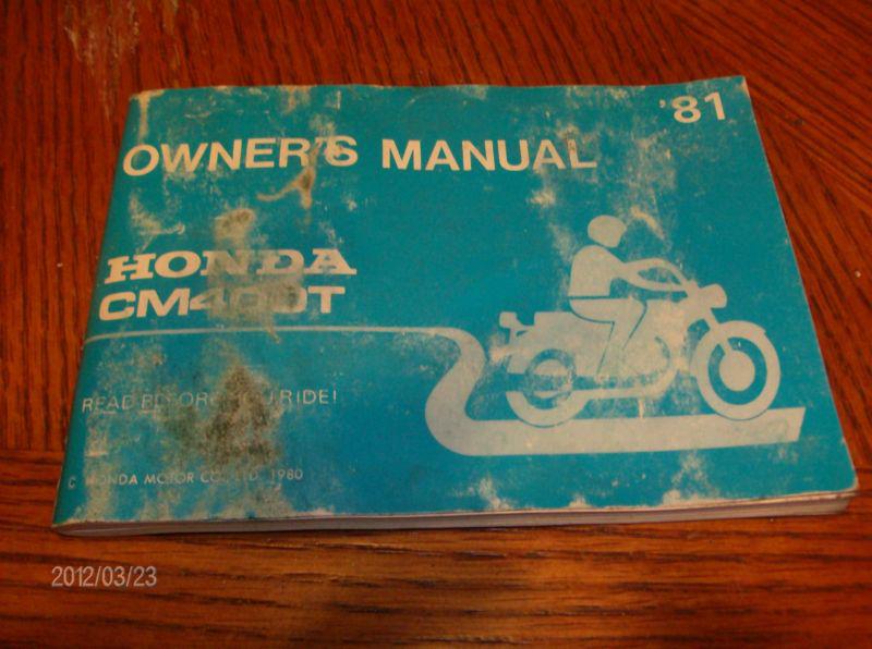 Honda cm400t owners manual honda