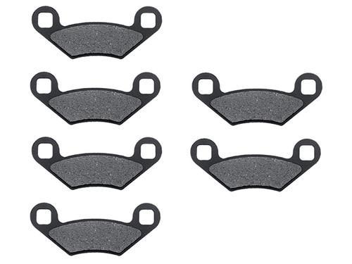 Front + rear kevlar brake pads for 2007-2009 polaris 500 sportsman x 2 efi