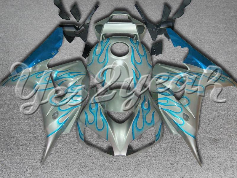 Injection molded fit fireblade cbr1000rr 06 07 blue flames fairing zn550