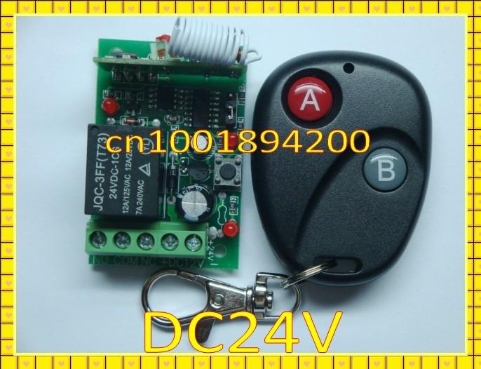 Dc24v1ch rf wireless remote control switch system receiver&transmitter learning 