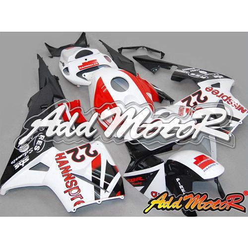 Injection molded fit 2005 2006 cbr600rr 05 06 hannspree white blk fairing 65n13