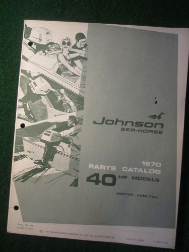 1970 johnson sea horse outboard motor part catalog manual 40 hp 40r70a 40rl70a