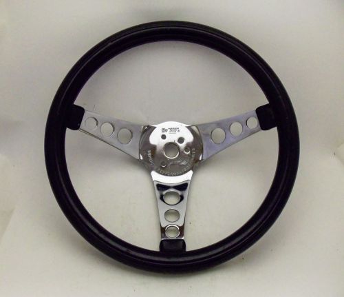 Vintage superior the 500 12&#034; steering wheel, black