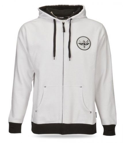 Fly racing fresh mens zip up hoody white/black