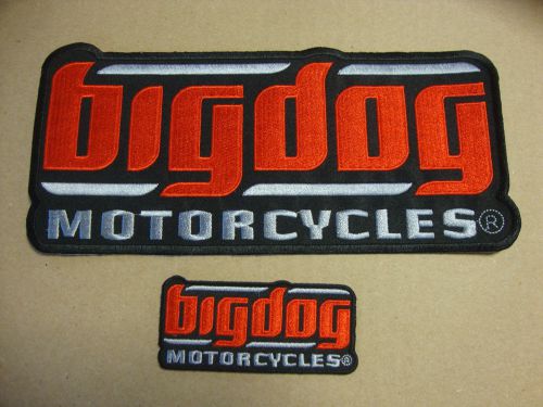 Big dog motorcycles signature jacket patch set embroidered chopper mastiff k-9