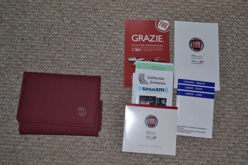 2015 fiat 500 500c owners manua set &amp; dvd + free shipping