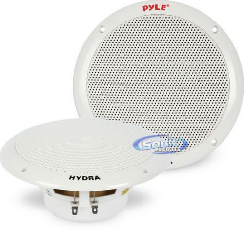 Pyle plmr605w 400w 6.5&#034; 2-way dual cone hydra series marine boat speakers