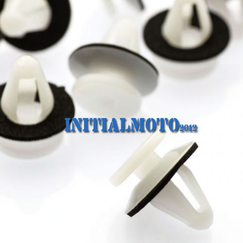 20 x nylon push floor side rivet retainer fastener clips mb696120 for mitsubishi