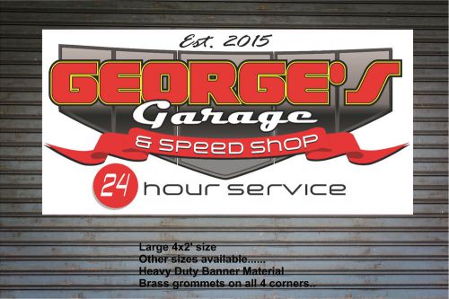 Custom garage shop banner flag hot rod rat rod 5x3&#039;