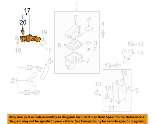 Chevrolet gm oem 04-08 aveo air intake-outlet hose 96439858